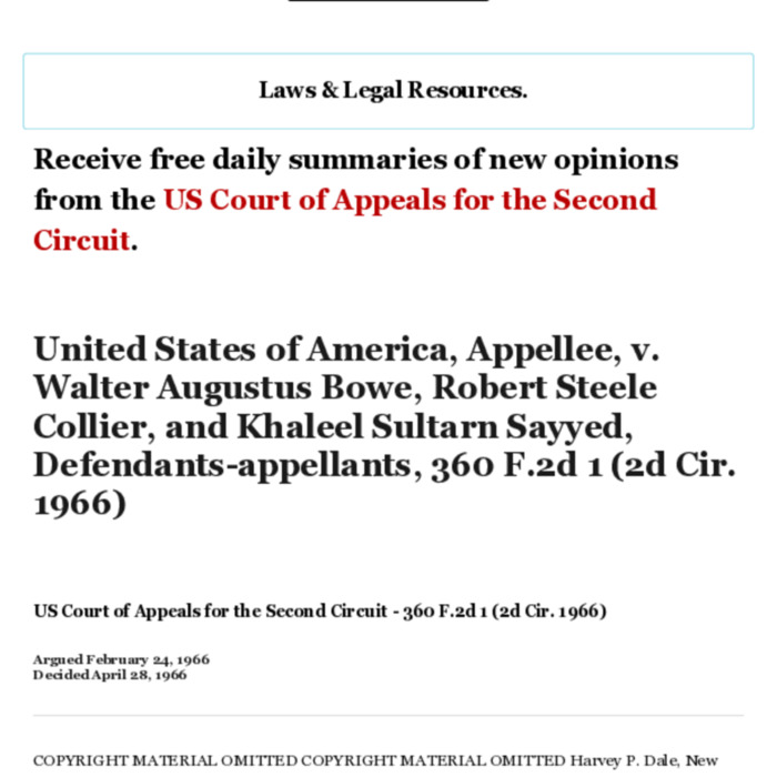 United States of America, Appellee, v. Walter Augustus Bowe, Robert Steele Collier, and Khaleel Sultarn Sayyed, Defend.pdf